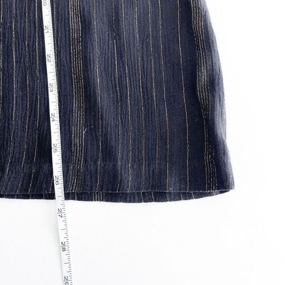 Career Elements Women's Striped Sleeveless Blouse Top Black Gold Size 26 Plus - Picture 7 of 7